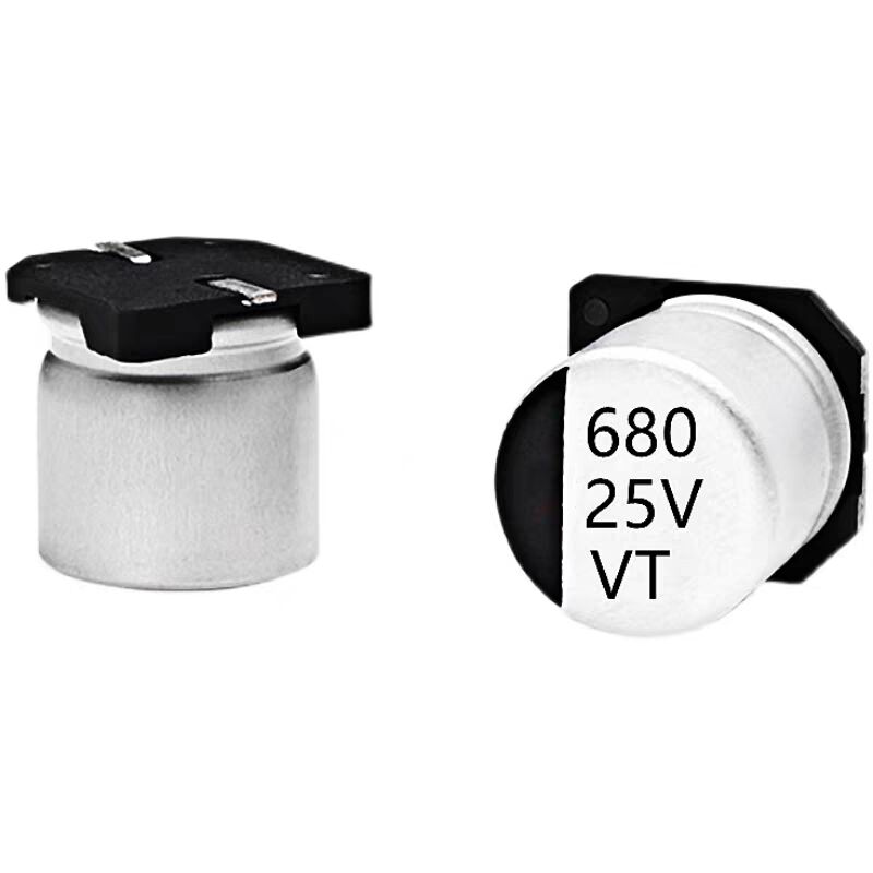 VT/10*10.5MM/25V680UF original SMD chip aluminum electrolytic capacitor 25V680UF electrolytic capacitor