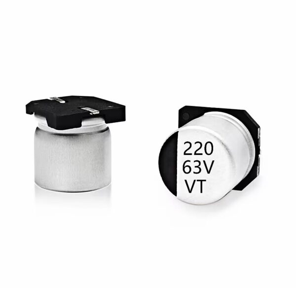 Chip aluminum electrolytic capacitor 63V220UF Volume 10*10.5 220UF/63V SMD electrolytic capacitor