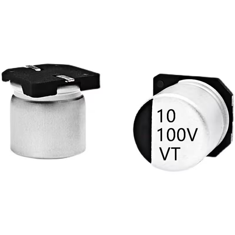Chip aluminum electrolytic capacitor 100V10UF Volume 6.3*7.7 10UF/100V SMD electrolytic capacitor