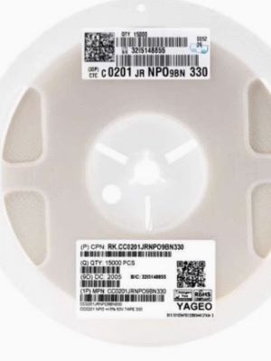 Brand new original 0201 chip capacitor 33pF (330) ±5% 50V NP0 CC0201JRNPO9BN330