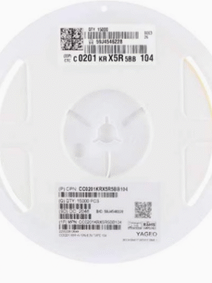 Original 0201 chip capacitor 100nF(104) ±10% 16V X5R CC0201KRX5R7BB104