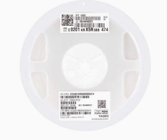 Original 0201 chip capacitor 470nF(474) ±10% 6.3V X5R CC0201KRX5R5BB474