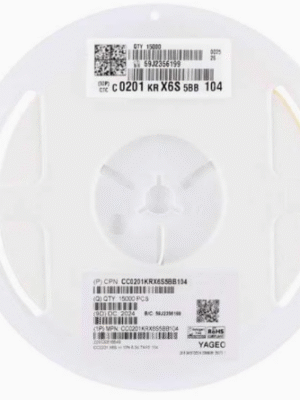 Original 0201 chip capacitor 100nF(104) ±10% 6.3V X6S CC0201KRX6S5BB104