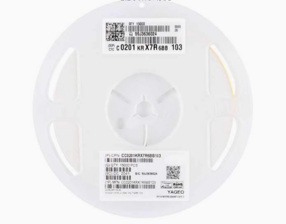 Original 0201 chip capacitor 10nF(103) ±10% 10V X7R CC0201KRX7R6BB103