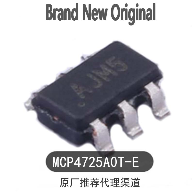 Original authentic MCP4725A0T-E/CH SOT23-6 Digital-to-analog converter chip IC silkscreen AJ**