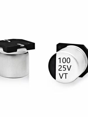 Chip aluminum electrolytic capacitor 25V100UF Volume 6.3*5.4 100UF/25V SMD electrolytic capacitor
