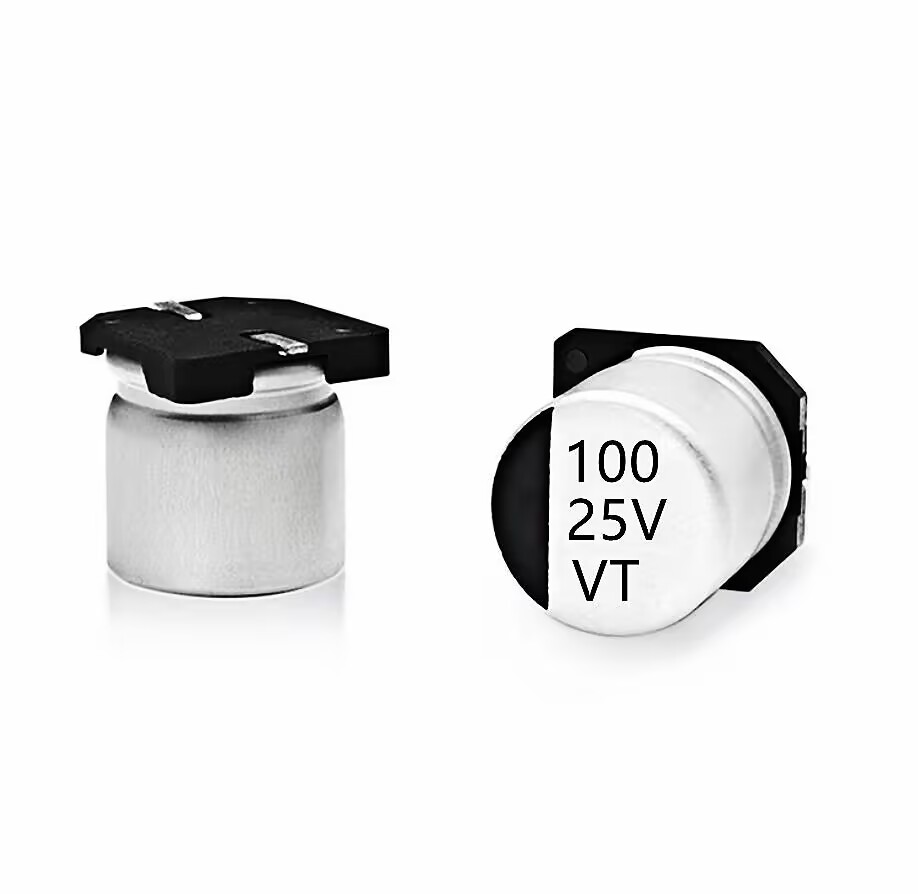 Chip aluminum electrolytic capacitor 25V100UF Volume 6.3*5.4 100UF/25V SMD electrolytic capacitor